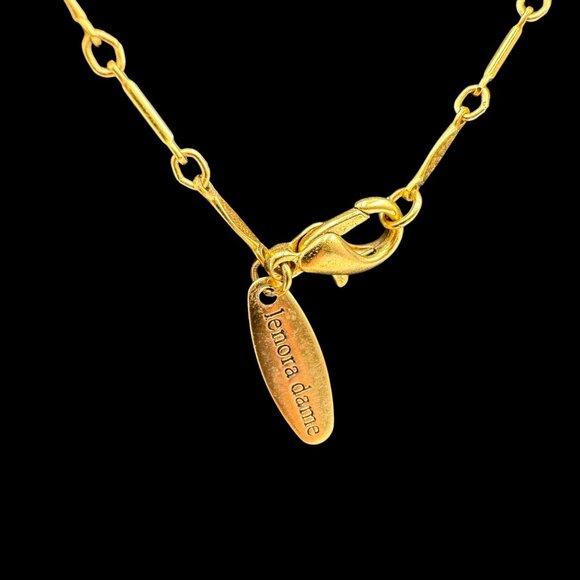 Vintage Lenora Dame Art Glass Blue Bird Sitting on Eggs Pendant Necklace Gold To - Picture 2 of 16